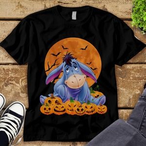 Eeyore Moon The Nightmare Halloween Winnie The Pooh Disney Unisex Tee T-shirt